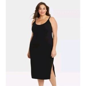 Ava & Viv Classic Black Midi Dress